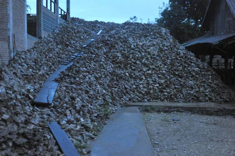 Destination: Wat Chedi Hoi — the temple with oyster shells and a packrat tendency (Central Thailand) - Thailand -