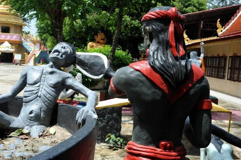 Destination: Wat Kai — the only hell temple with monkeys around - Ayutthaya, Thailand (NSFW) Destination: Wat Kai — the only hell temple with monkeys around - Ayutthaya, Thailand (NSFW) - Thailand -