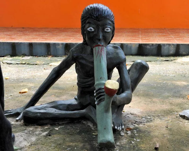 Destination: Wat Kai — the only hell temple with monkeys around - Ayutthaya, Thailand (NSFW) Destination: Wat Kai — the only hell temple with monkeys around - Ayutthaya, Thailand (NSFW) - Thailand -