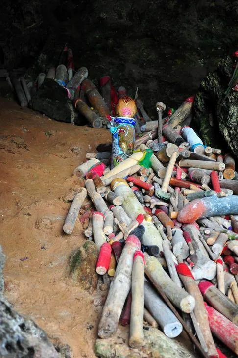 The Phallic Shrine and Phra Nang Beach — phalluses only accessible by boat (Krabi, Thailand) The Phallic Shrine and Phra Nang Beach — phalluses only accessible by boat (Krabi, Thailand) - Thailand -