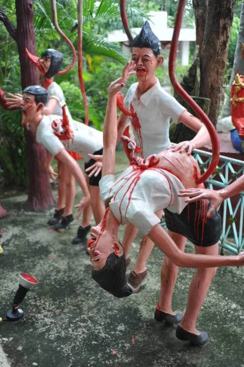 Destination: Wat Mae Kaet Noi — the creepiest, scariest Buddhist hell temple around (VERY NSFW) (Thailand) - Thailand -