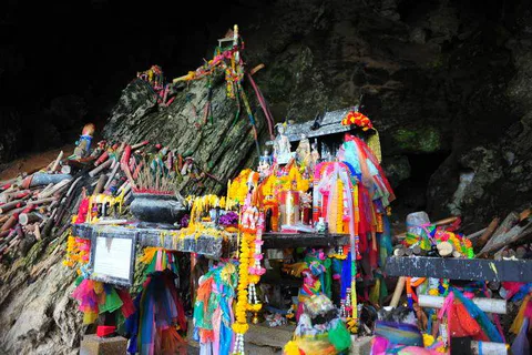 The Phallic Shrine and Phra Nang Beach — phalluses only accessible by boat (Krabi, Thailand) - Thailand -