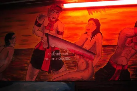 Destination: Wat Puet Udom — a freaky, colorful hell temple (NSFW) (central Thailand) Destination: Wat Puet Udom — a freaky, colorful hell temple (NSFW) (central Thailand) - Thailand -