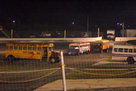 What Happens When Decrepit School Buses Race a Figure Eight Course? (Florida) - United States -